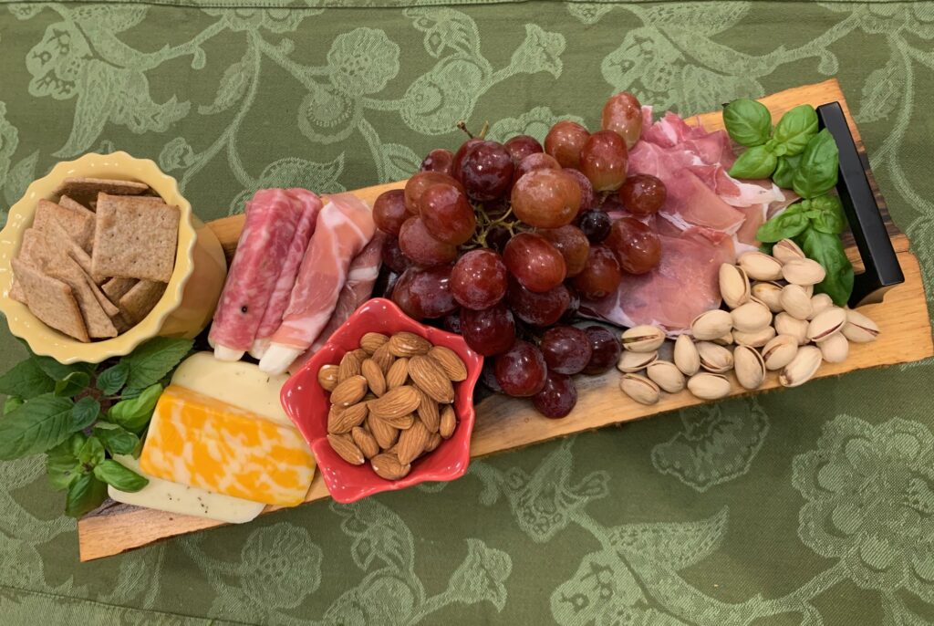 DIY wooden tray for appetizers