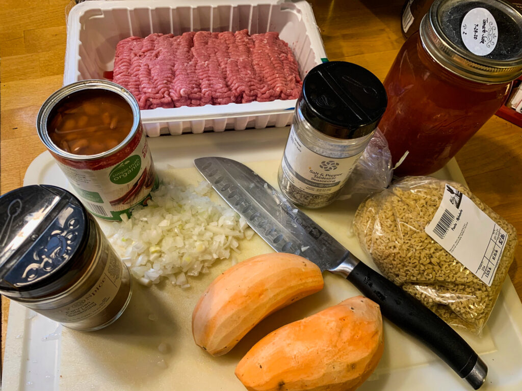 ingredients for turkey chili fall recipe