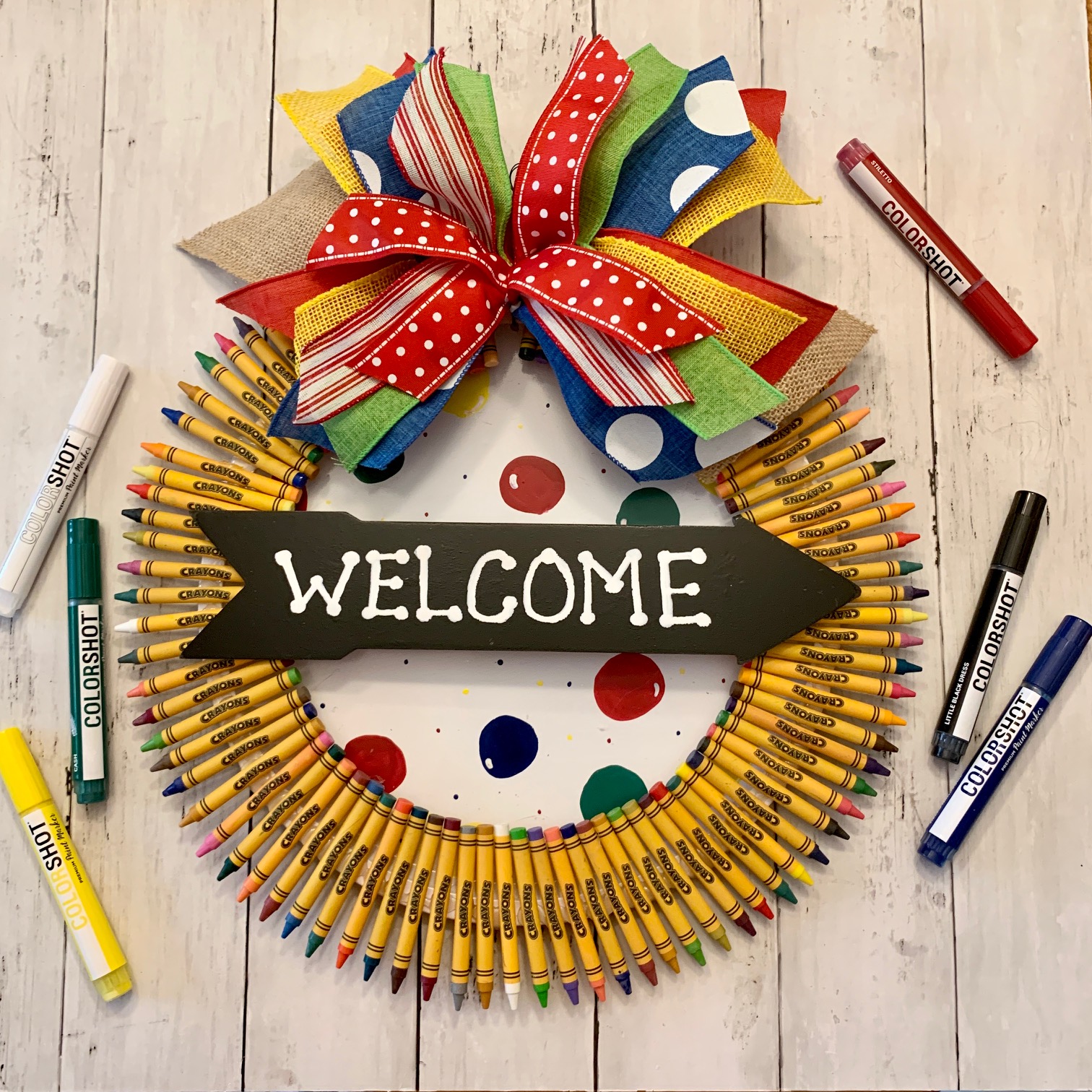DIY Back to School Marker Wreath