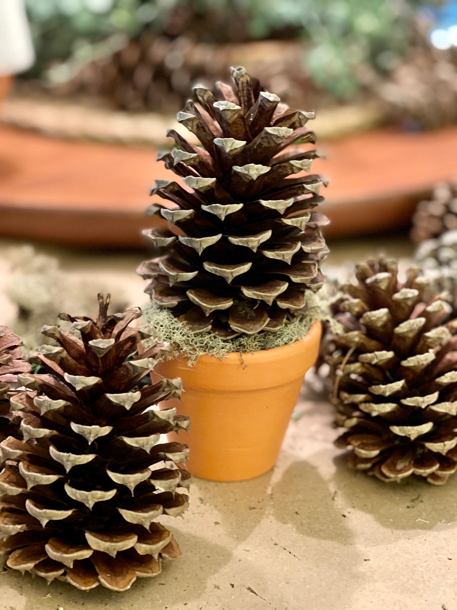 DIY Pinecone Christmas Trees - Made To Be A Momma