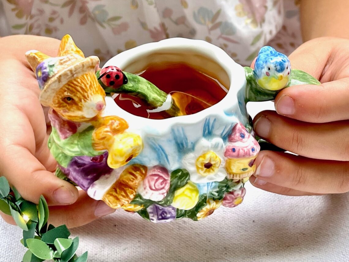 bunny tea cup for fairy tea party