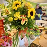 funeral flowers at family meal