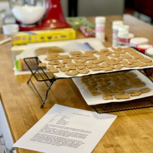 gingerbread house prep