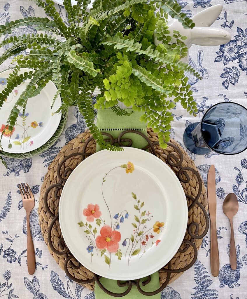 floral china place setting