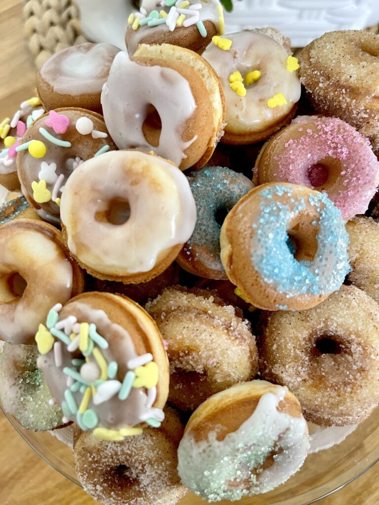 mini donuts with sprinkles
