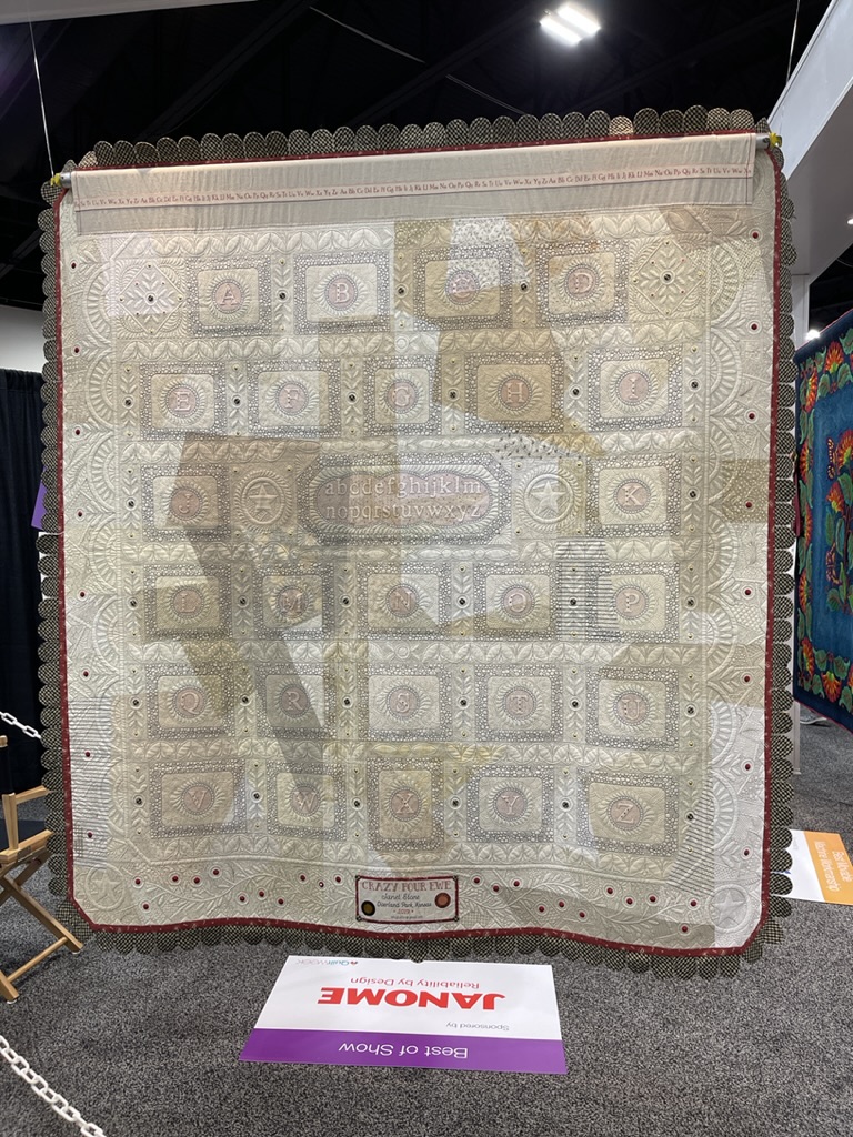 Back side of Best in show quilt at AQS Paducah Show