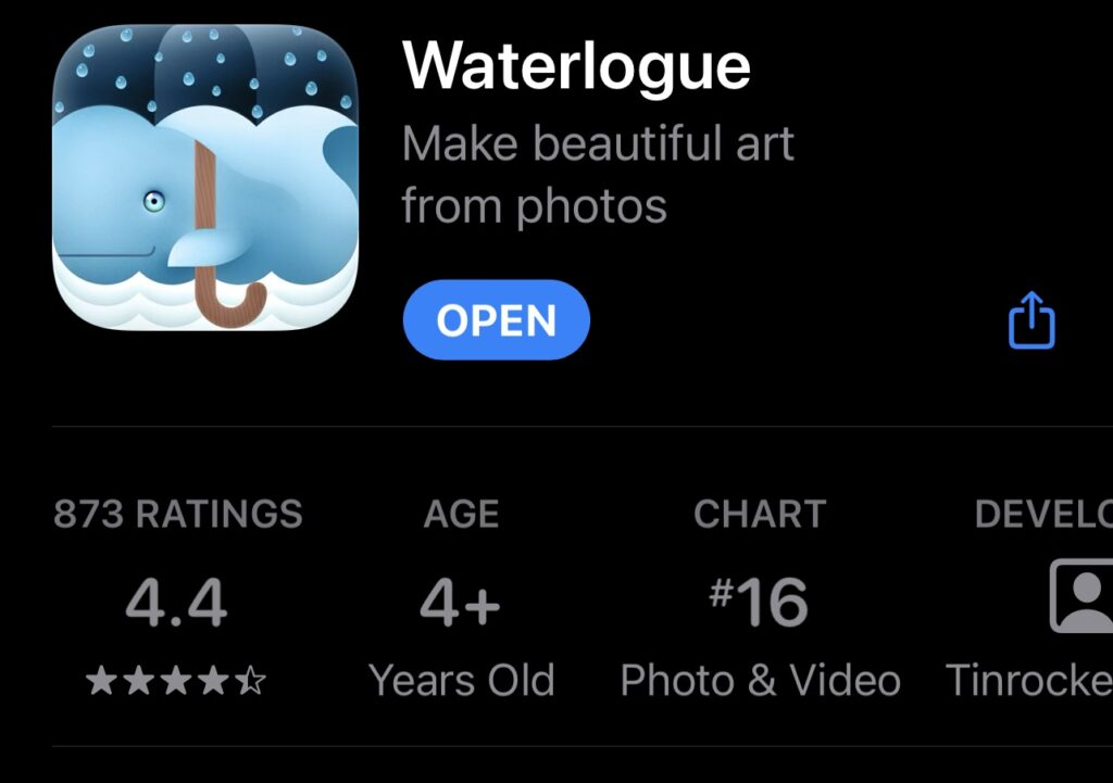 waterlogue watercolor app photo