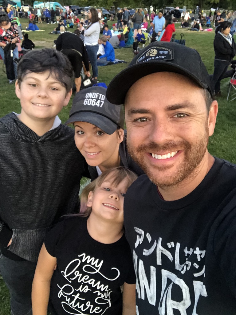 Gabe and family at the hot air festival