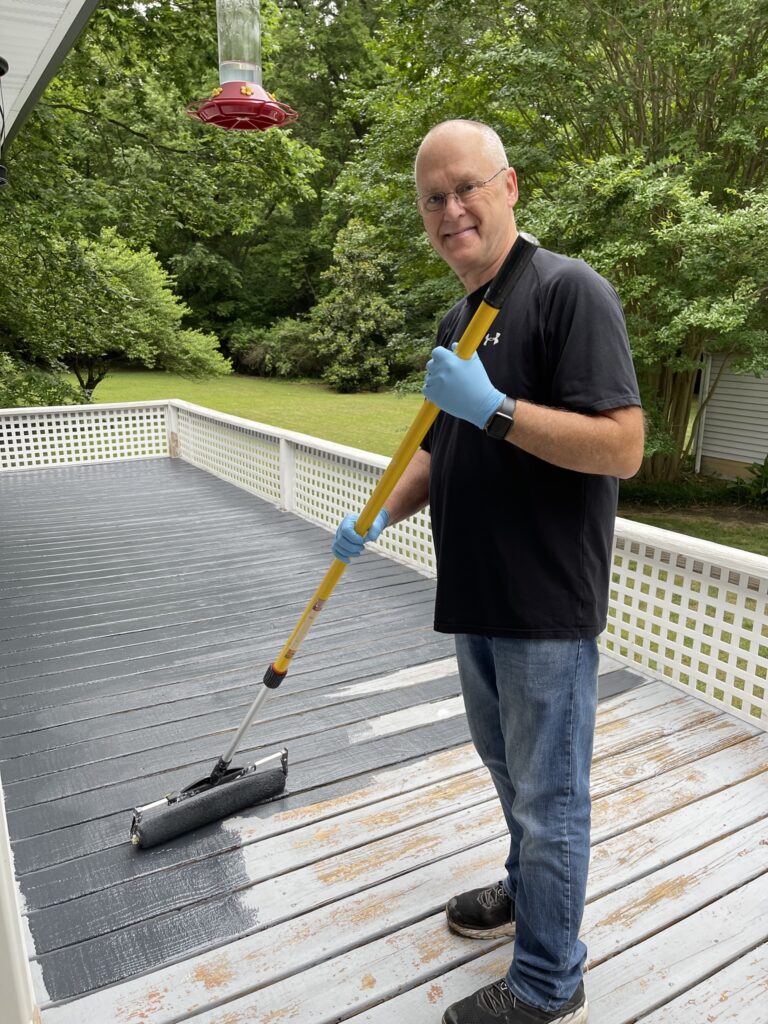 painting the deck