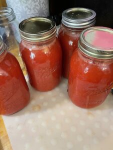 canned tomato juice jars