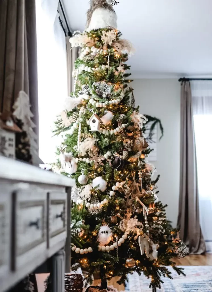 Christmas tree with mercury ornaments