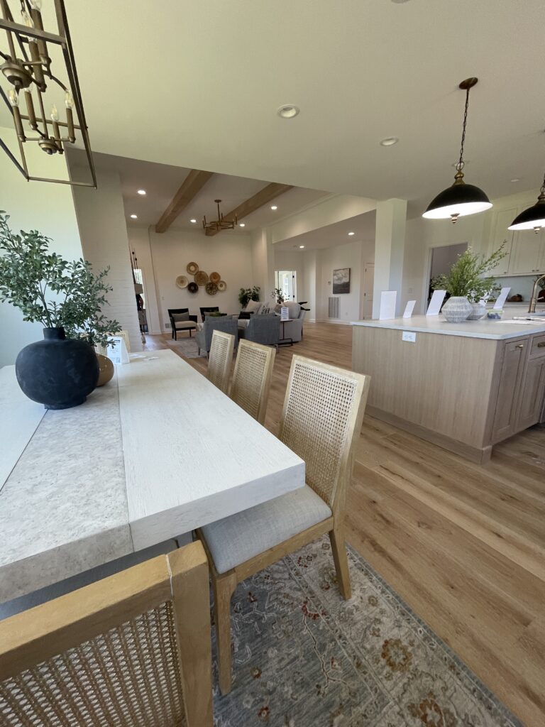 Open Dining, Living and Kitchen room