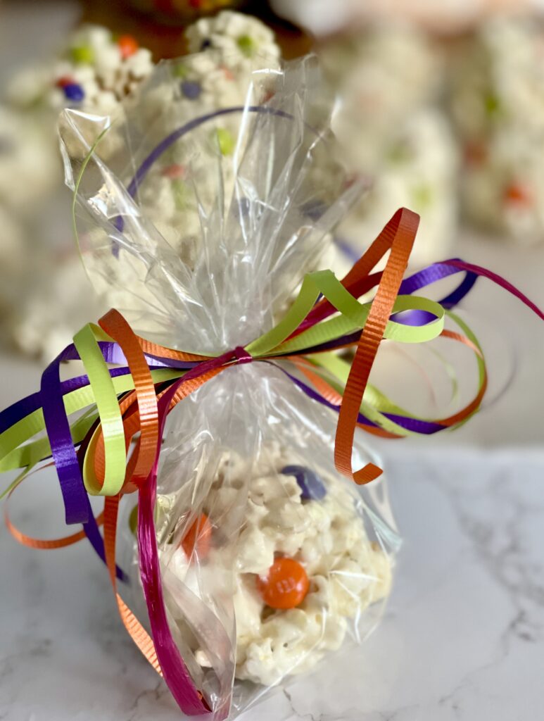 wrapped popcorn ball