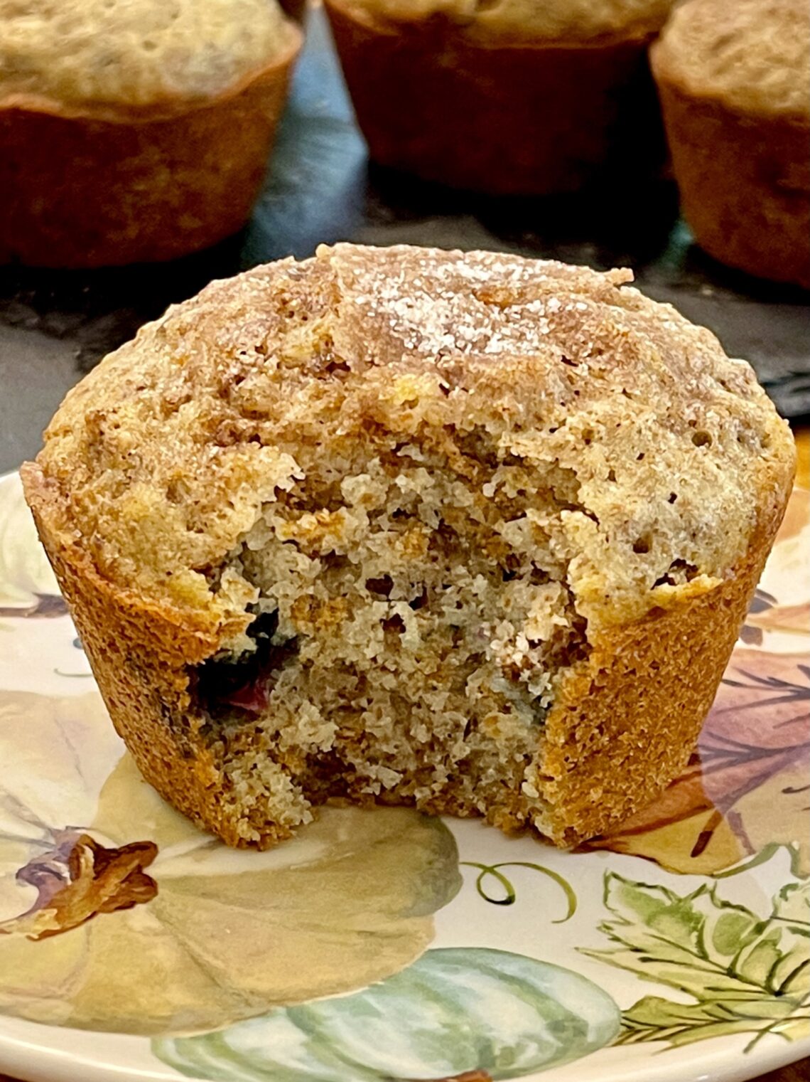 Muffin with bite out of it