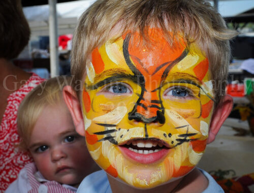 Boy with face paint
