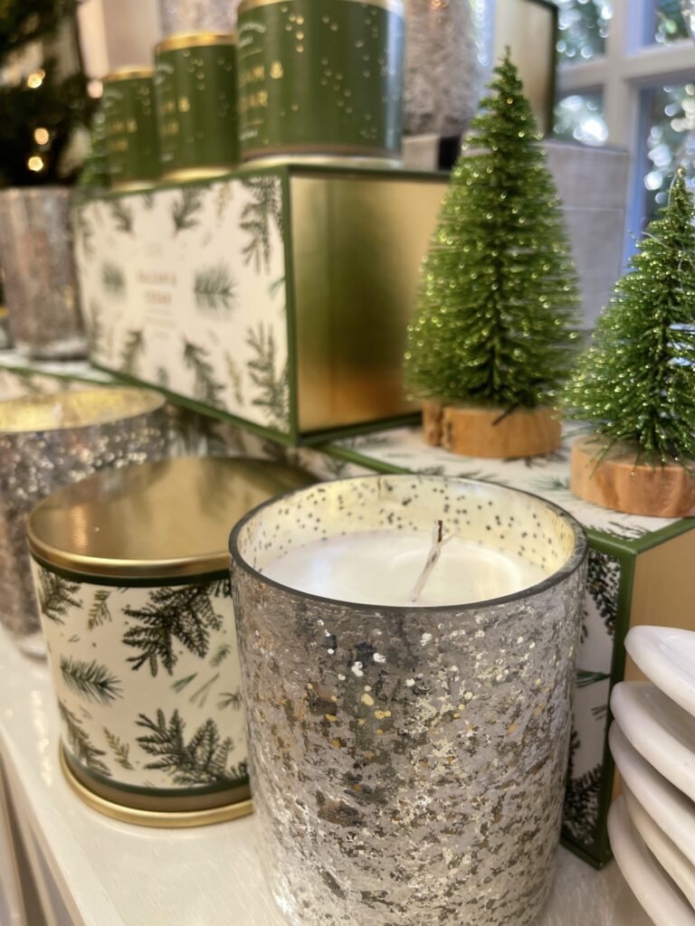 Christmas trees and candles