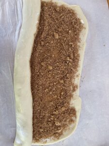 rolling cinnamon roll dough