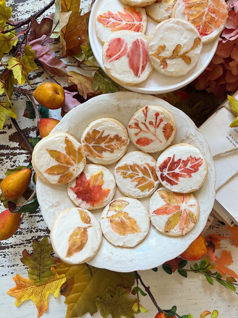 Fall leaf cookies