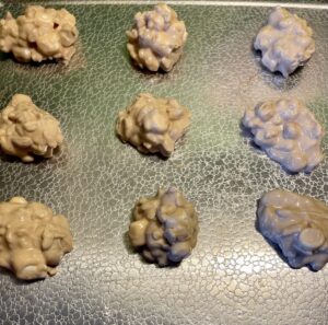 confections added to cookie sheet