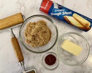 ingredients for cinnamon roll bites