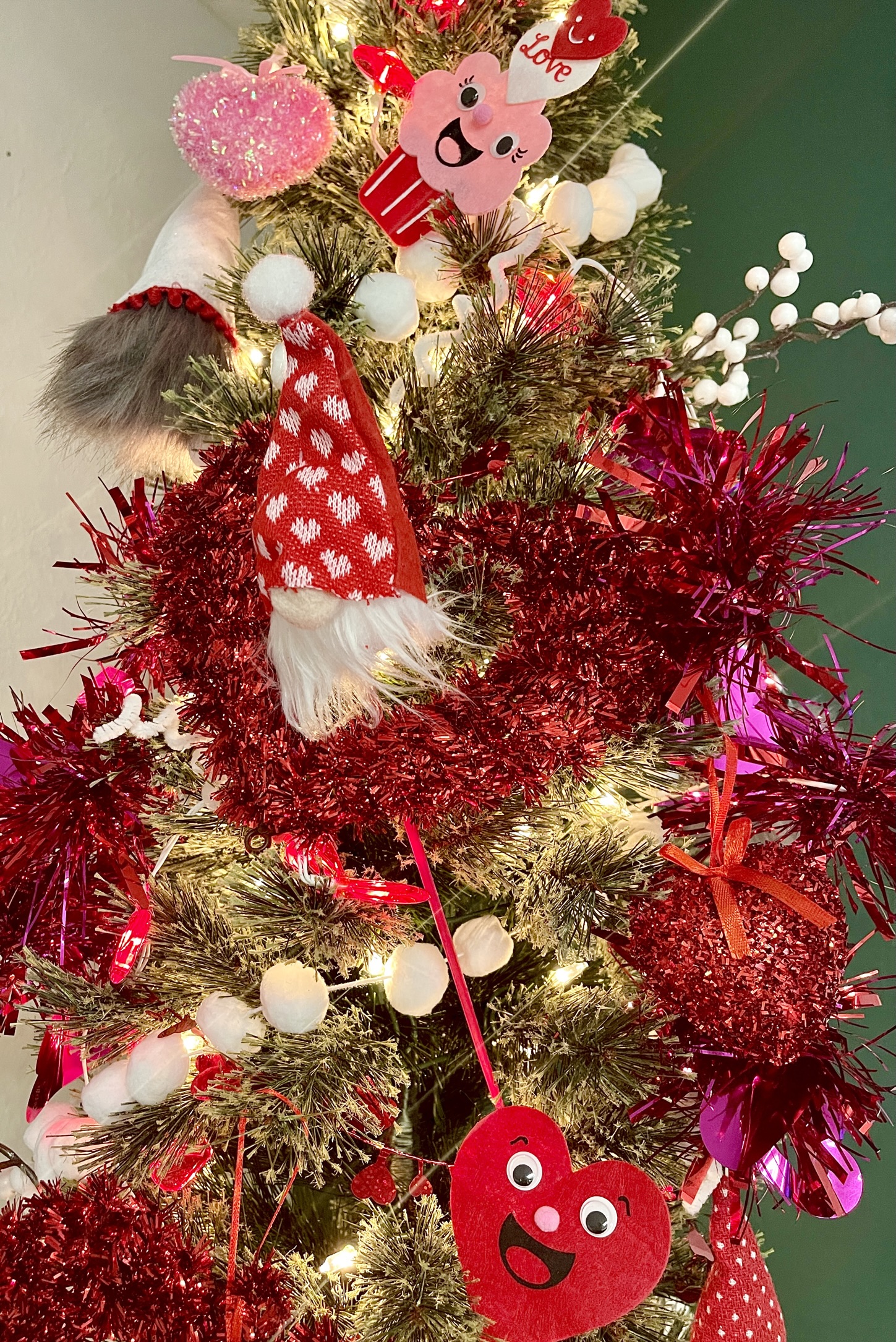 Turn Your Christmas Tree into a Valentine's Day Tree