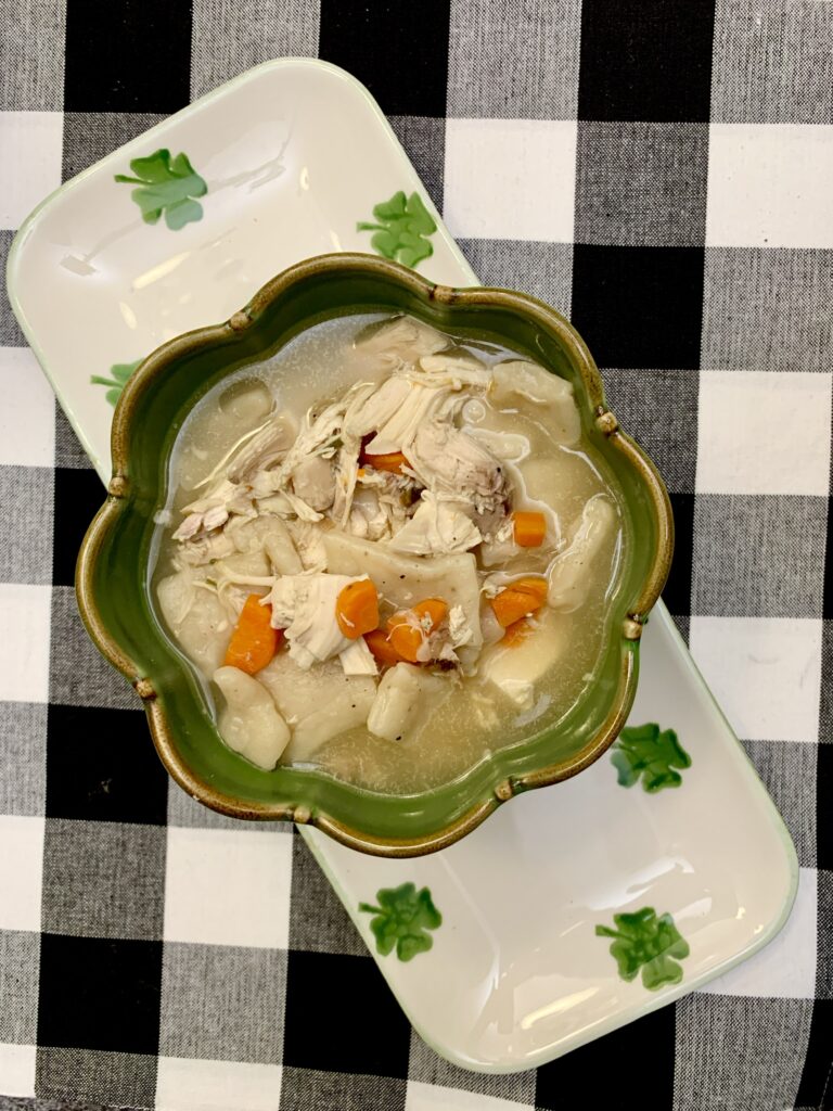 soup on shamrock St. Patrick's Day dish