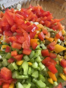 vegetables for marinated salad