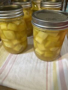 Pineapple Zucchini in jars