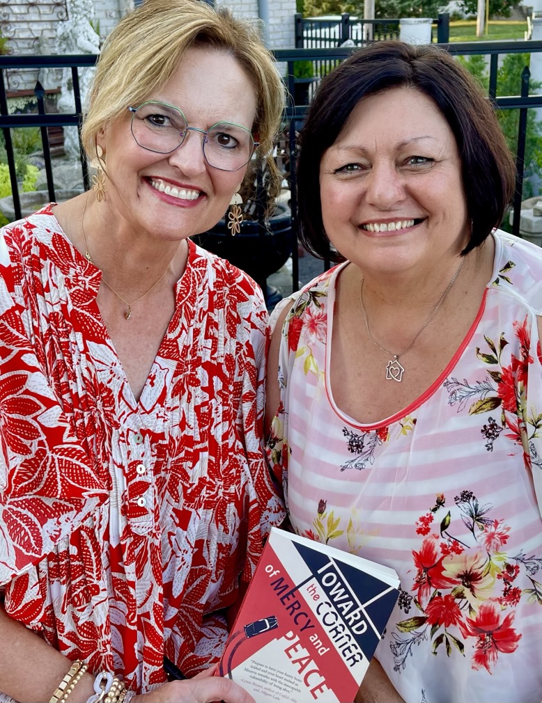 Tracey and Leslie at book review signing