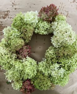 DIY fall hydrangea wreath project