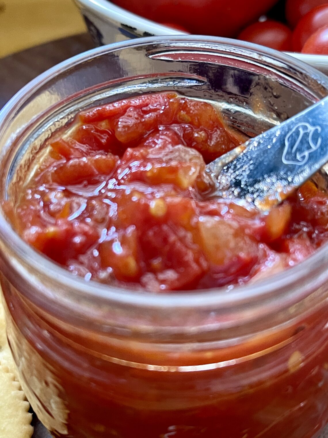 Tomato Jam in jar