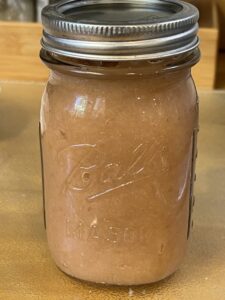 homemade applesauce in canning jar