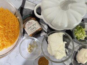 ingredients for Fall Mango Cheese Dip