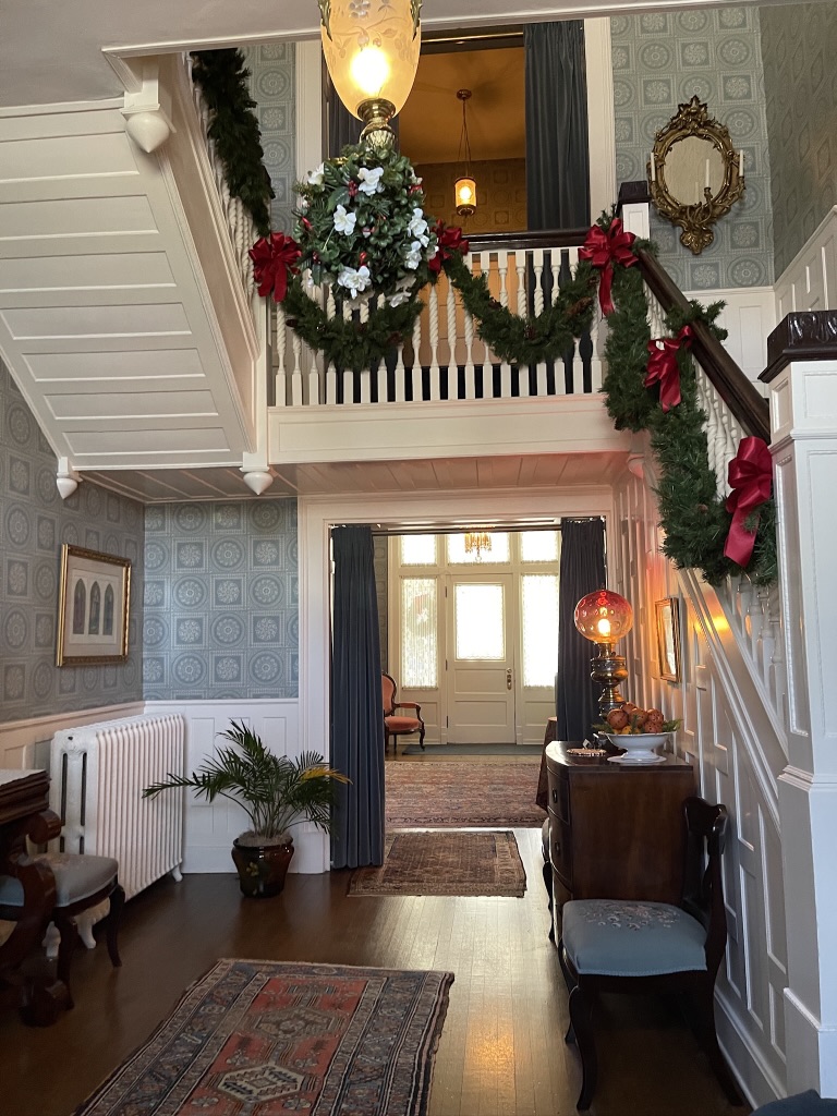 Front entry Adsmore Historic Home Museum Christmas memories