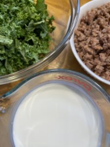 kale, cream and sausage to add to zuppa toscano copycat soup