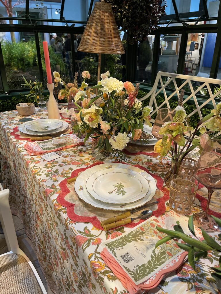 2024 Nashville Antiques and Garden show greenhouse table setting