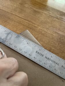 marking triangle for each side of bowl cozy