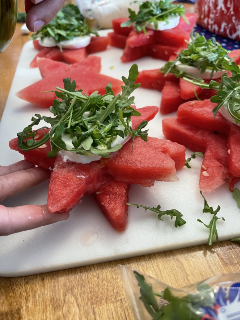 watermelon caprese salad
