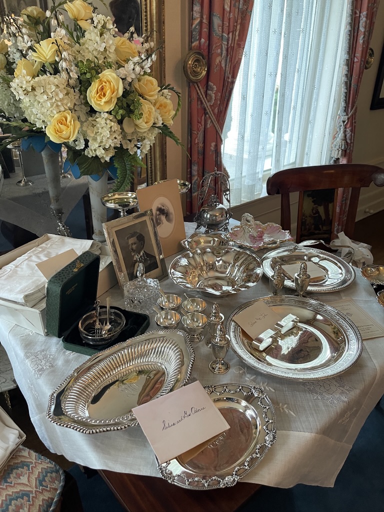 Selena's wedding gifts at Adsmore Victorian wedding