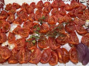 vegetables roasted for roasted tomato sauce