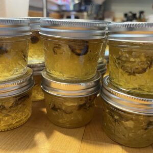 pineapple jam in jars