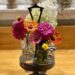 Antique vinegar decanter with flowers