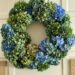 blue dried hydrangea wreath