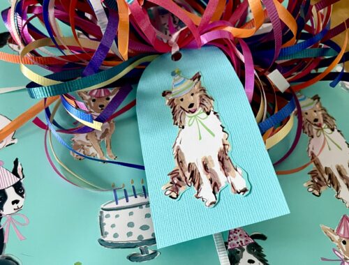 DIY gift tag added to gift