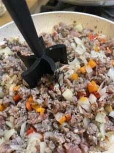 cooking stuffing for acorn squash