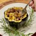 Stuffed Acorn Squash with fork