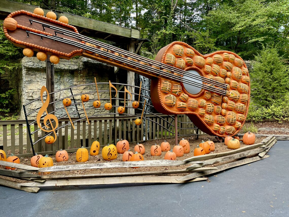 pumpkin guitar at Dollywood 2024