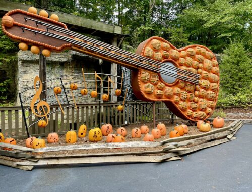 pumpkin guitar at Dollywood 2024