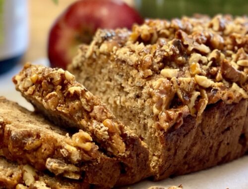 Apple bread sliced