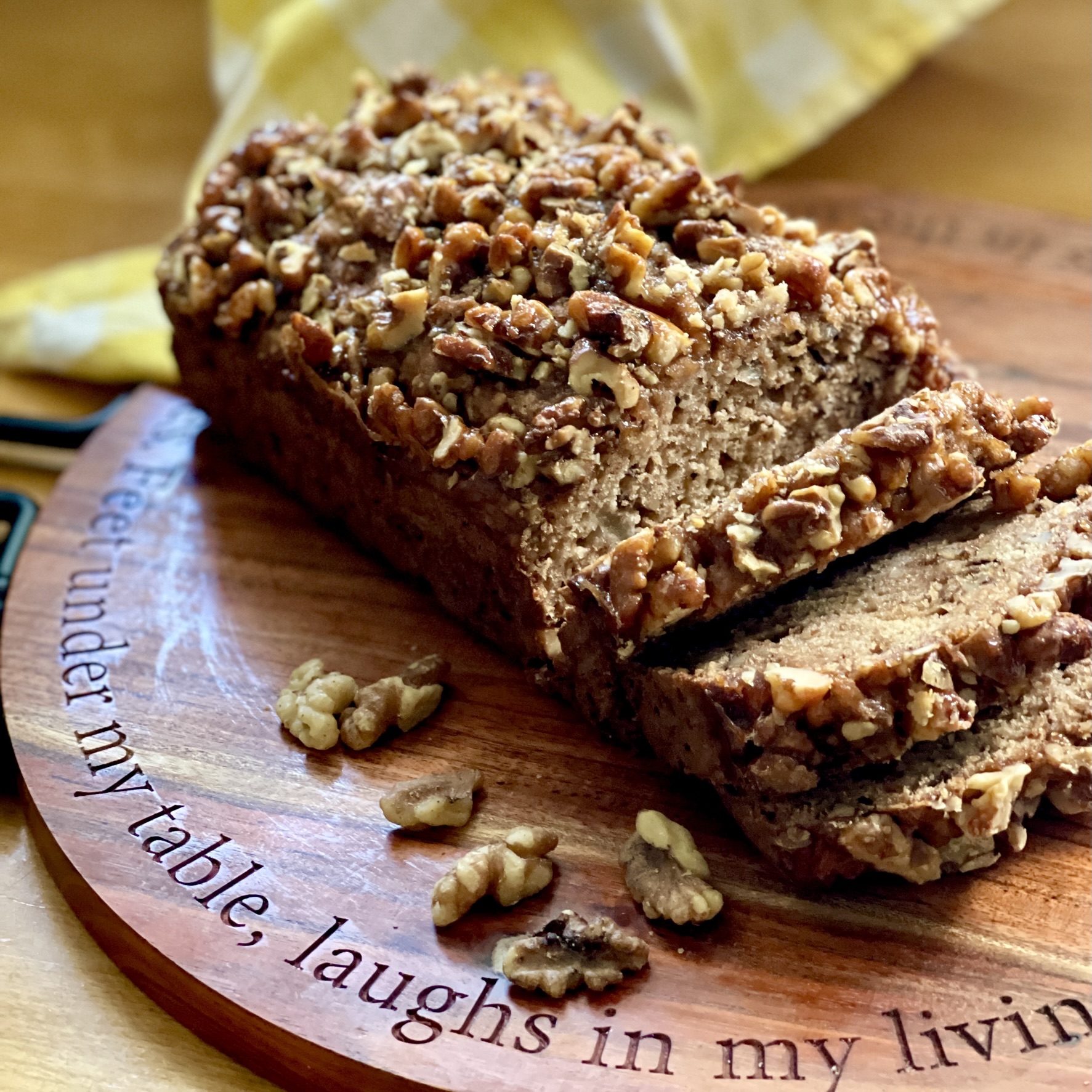 Apple bread sliced